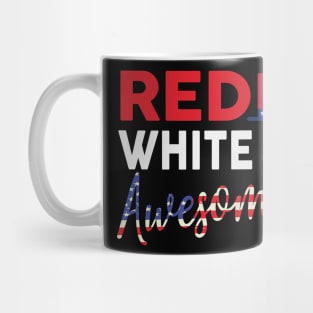 Red White and Awesome 4th of July Mug